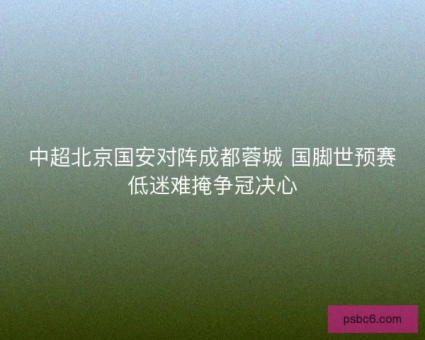 中超北京国安对阵成都蓉城 国脚世预赛低迷难掩争冠决心